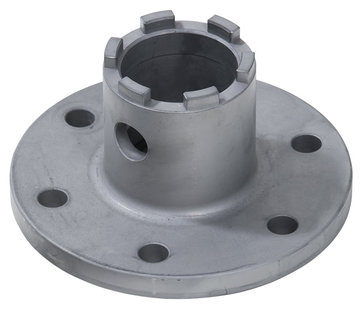 a drill adapter in metal.