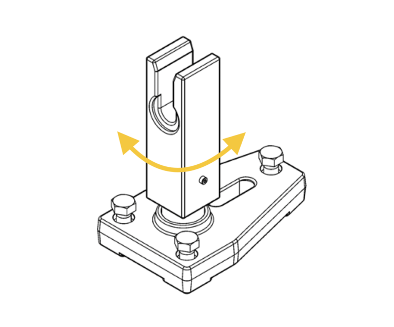 Swiveling Track feet - An image from Pentruder official website with the file name: Swiveling track feet TS